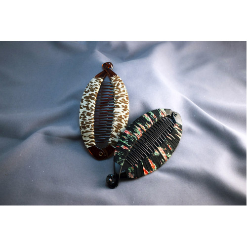 Μπανάνα Μαλλιών Διακοσμημένη Φλοράλ - 14cm