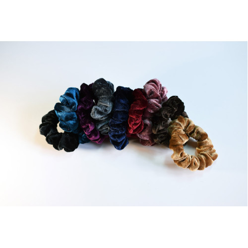 Σούρες Scrunchies Μικρές Βελούδινες_Σετ των 2 τμχ