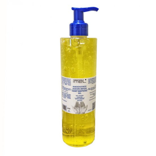 Imel Αλκοολούχος Αντισηπτική Λοσιόν Gel Με 70% Αλκοόλη_500ml_Λεμόνι