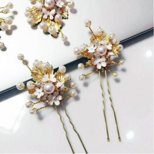 Νυφική Κουάφ Φουρκέτα με Πέρλα 