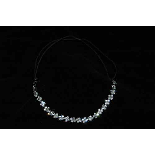 Στεφανάκι Τιάρα με λάστιχο και στρας