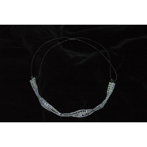 Στεφανάκι Τιάρα με λάστιχο και στρας