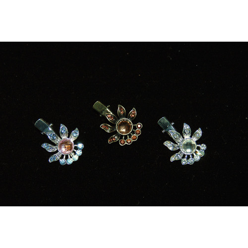 Μεταλλικό στρογγυλό τσιμπιδάκι με στρας