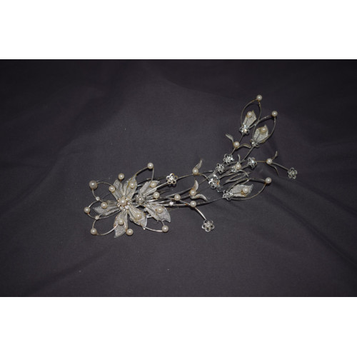 Νυφική Κουάφ - Κρυστάλλινο Χτενάκι Strass Λουλούδι