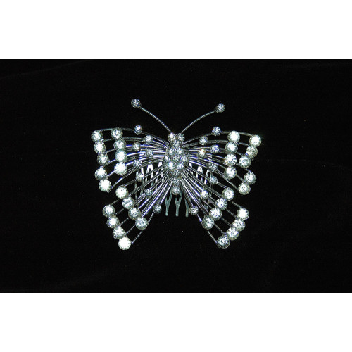 Νυφική Κουάφ - Κρυστάλλινο Χτενάκι Strass Πεταλούδα