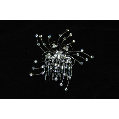 Νυφική Κουάφ - Κρυστάλλινο Χτενάκι Strass Λουλούδι